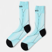 Blue Art Deco Design Socks Socken (Linkes Detail)