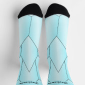 Blue Art Deco Design Socks Socken (Oben)