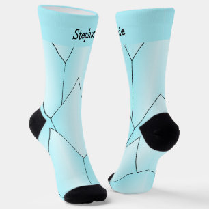 Blue Art Deco Design Socks Socken
