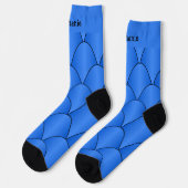 Blue Art Deco Design Socks Socken (Linkes Detail)