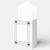 Blue Art Deco Design Wedding Geschenkschachtel (Geöffnet)