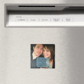 Blue Art Deco Frame Speichern Sie das Date Magnet (In Situ (Geschirrspüler))