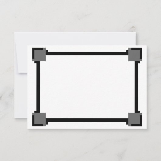 Blue Art Deco Geometric Dankeschön Card Dankeskarte (Rückseite)