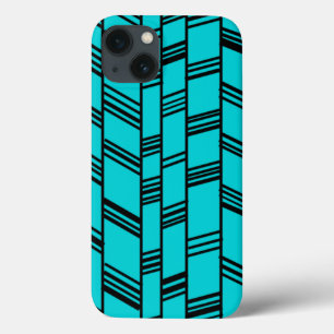Blue Art Deco Lines Case-Mate iPhone Hülle