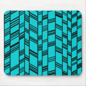 Blue Art Deco Lines Mousepad (Vorne)