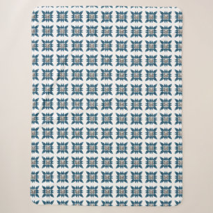 Blue Art Deco Muster Sherpadecke