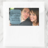 Blue Art Deco Rahmen Save the Date Sticker (Tasche)
