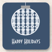 Blue Art Deco Untersetzer (Vorderseite)