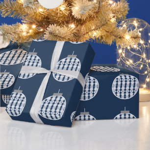Blue Art Deco Zierpapier Geschenkpapier