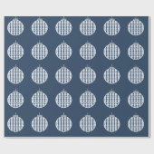 Blue Art Deco Zierpapier Geschenkpapier (Flach)