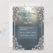 Blue Art Deko verzierter Rahmen Hochzeit sicher da (Vorderseite)