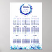 Blue Art Hochzeitstisch Planer 1-9 Tische Poster (Vorne)