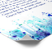 Blue Art Hochzeitstisch Planer 1-9 Tische Poster (Ecke)