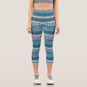 Blue Art Leggings (Vorderseite)