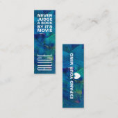 Blue Art Lesezeichen Mini Visitenkarte (Vorne/Hinten)