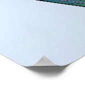 Blue Art Nouveau LIEBE Poster (Ecke)