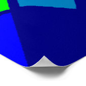 Blue Art Print Poster (Ecke)