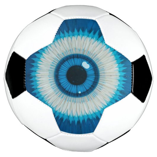 Blue Artistic Evil Eye Design Fußball (Gedreht)