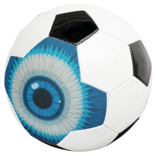 Blue Artistic Evil Eye Design Fußball (Dreiviertel)