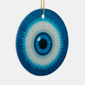 Blue Artistic Evil Eye Design Keramik Ornament (Rechts)