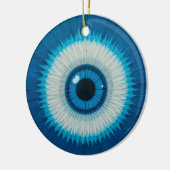 Blue Artistic Evil Eye Design Keramik Ornament (Links)