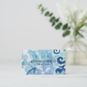 Blue Artistic Visitenkarte (Stehend Vorderseite)