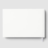 Blue Artistic Watercolor Floral Wedding Gästebuch (Rückseite)