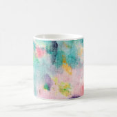 Blue Artistic. Weiße zeitgenössische Präsentation. Kaffeetasse (Mittel)