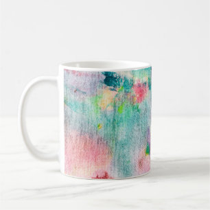 Blue Artistic. Weiße zeitgenössische Präsentation. Kaffeetasse