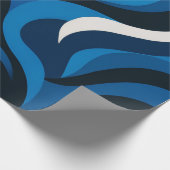 Blue Artsy Wrapping Paper Geschenkpapier (Ecke)