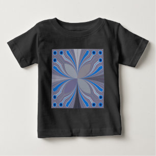 Blue Ash Gray Polka Dot Textur Kunst drucken Baby T-shirt