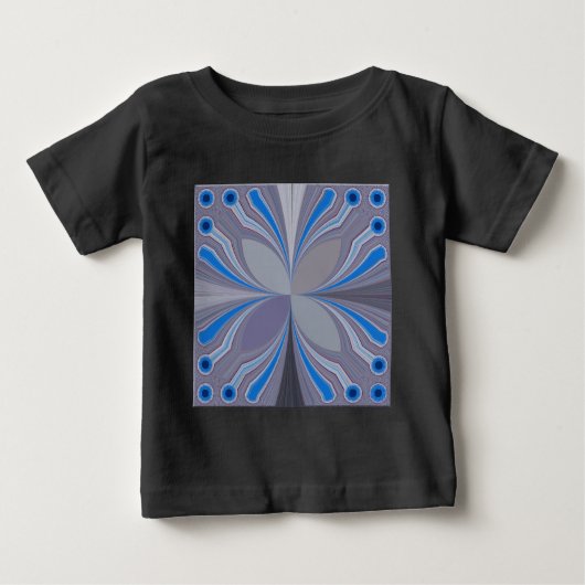 Blue Ash Gray Polka Dot Textur Kunst drucken Baby T-shirt (Vorderseite)