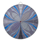 Blue Ash Gray Polka Dot Textur Kunst drucken Dartscheibe (vorne)