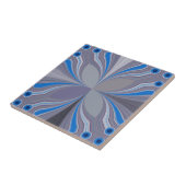 Blue Ash Gray Polka Dot Textur Kunst drucken Fliese (Seite)