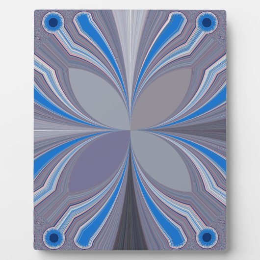 Blue Ash Gray Polka Dot Textur Kunst drucken Fotoplatte (Vorderseite)