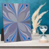 Blue Ash Gray Polka Dot Textur Kunst drucken Fotoplatte (Seite)