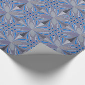 Blue Ash Gray Polka Dot Textur Kunst drucken Geschenkpapier (Ecke)