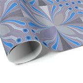 Blue Ash Gray Polka Dot Textur Kunst drucken Geschenkpapier (Rolleneckpunkt)