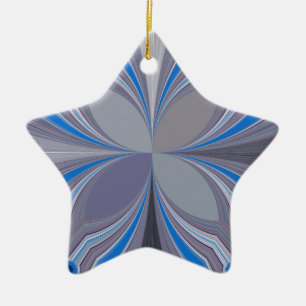 Blue Ash Gray Polka Dot Textur Kunst drucken Keramik Ornament