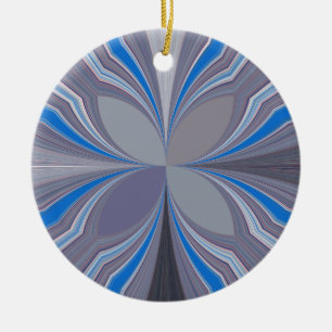 Blue Ash Gray Polka Dot Textur Kunst drucken Keramikornament