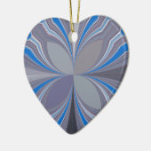 Blue Ash Gray Polka Dot Textur Kunst drucken Keramikornament (Links)