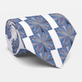 Blue Ash Gray Polka Dot Textur Kunst drucken Krawatte (Gerollt)