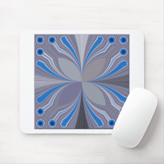 Blue Ash Gray Polka Dot Textur Kunst drucken Mousepad (Mit Mouse)