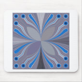 Blue Ash Gray Polka Dot Textur Kunst drucken Mousepad (Vorne)