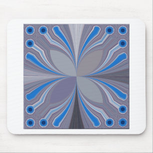 Blue Ash Gray Polka Dot Textur Kunst drucken Mousepad