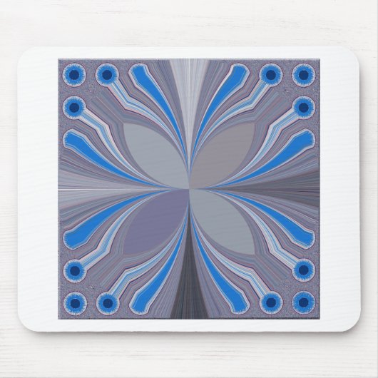Blue Ash Gray Polka Dot Textur Kunst drucken Mousepad (Vorne)