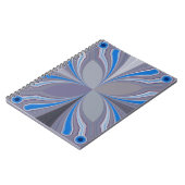 Blue Ash Gray Polka Dot Textur Kunst drucken Notizblock (Linke Seite)