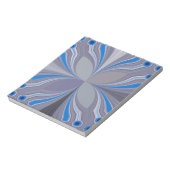 Blue Ash Gray Polka Dot Textur Kunst drucken Notizblock (Rotiert)