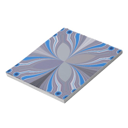 Blue Ash Gray Polka Dot Textur Kunst drucken Notizblock (Rotiert)