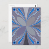 Blue Ash Gray Polka Dot Textur Kunst drucken Postkarte (Vorne/Hinten)